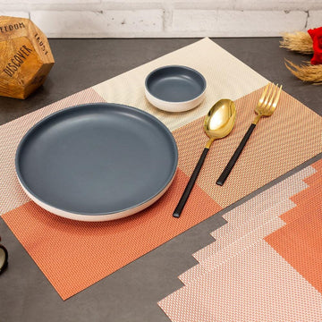 Malakos Triax 6 Washable Table Mat Set (Red & Multicolor)